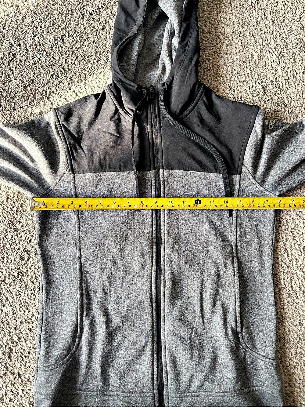 adidas Climawarm Full Zip Hoodie Grey Black S | Womens Athletic Jacket - Picture 11 of 12
